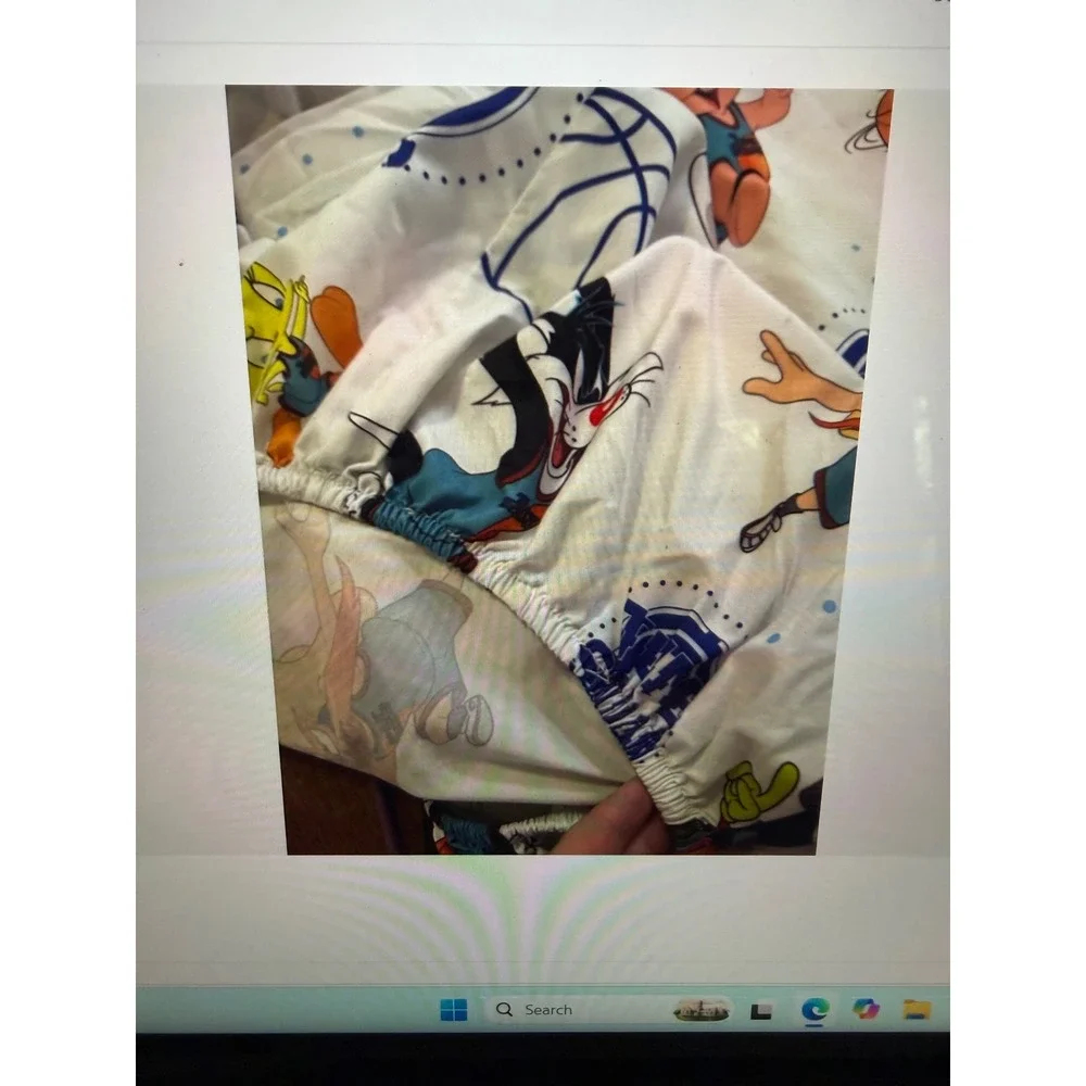 Vtg Space Jam A New Legacy Twin Fitted and flat Sheet Tune Squad Bugs Bunny